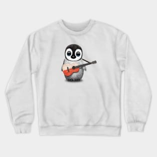 Baby Penguin Playing Polish Flag Guitar Crewneck Sweatshirt